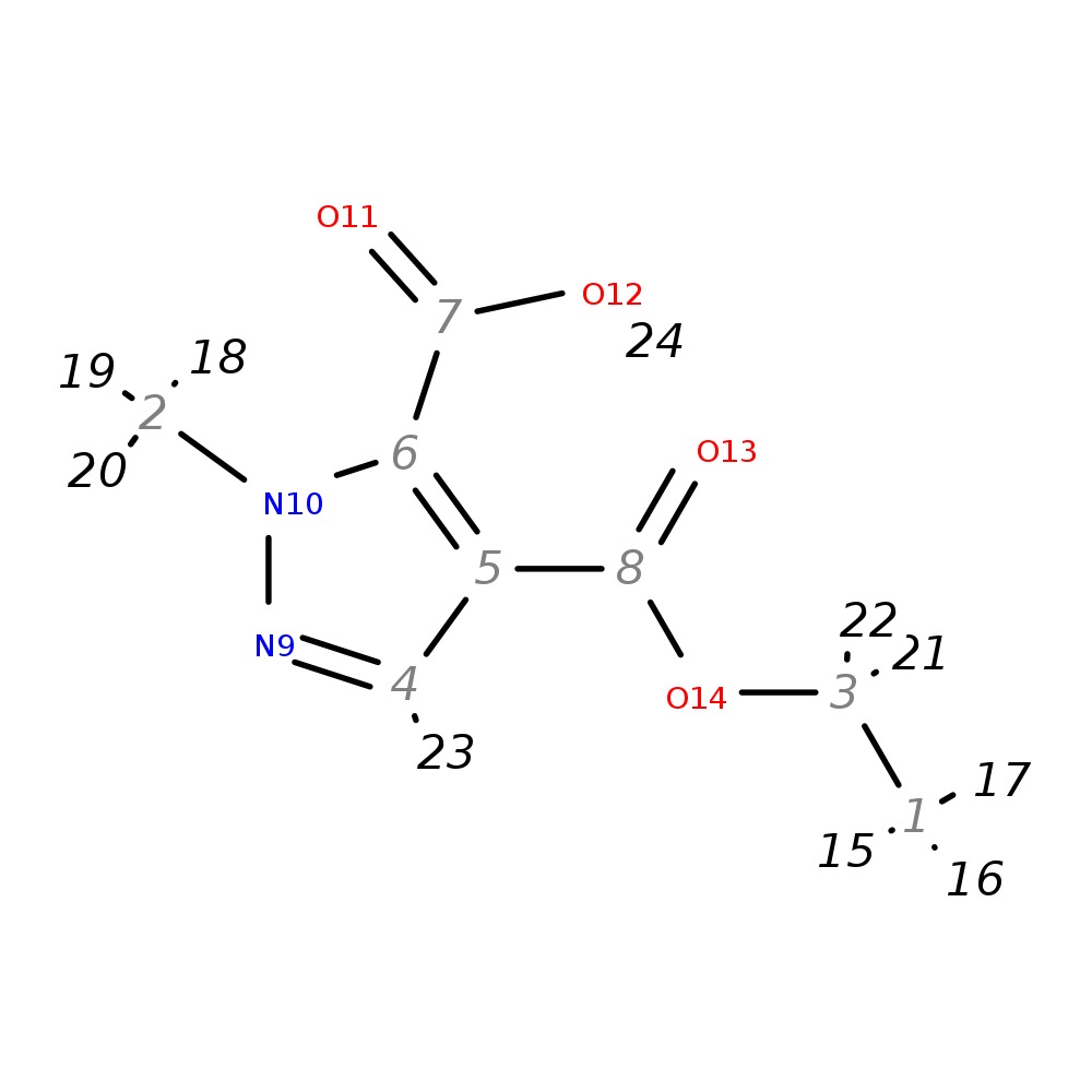 Image for 4-Ethyl Hydrogen 1-Methyl-1H-Pyrazole-4,5-Dicarboxylate