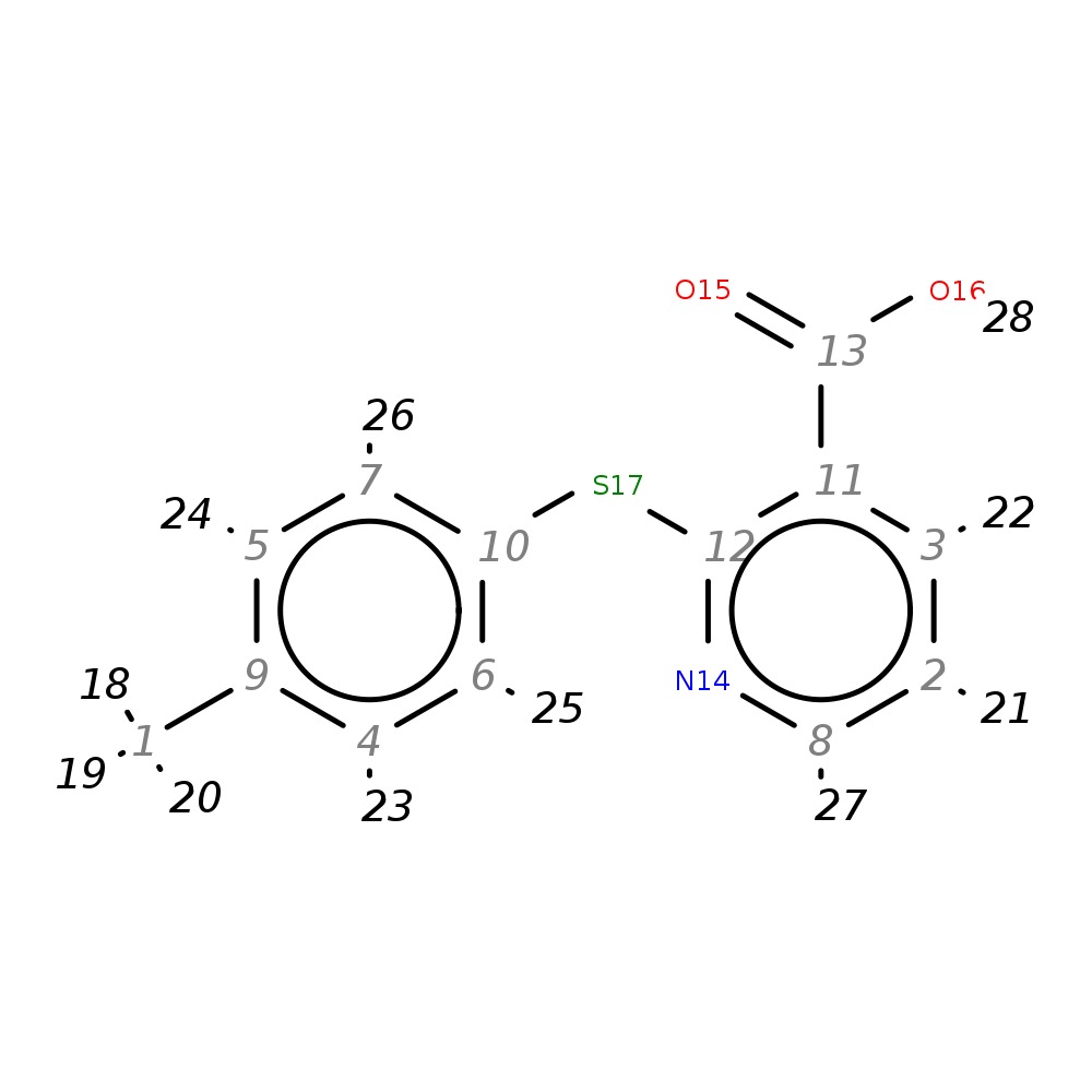 Image for 2-[(4-Methylphenyl)Thio]Nicotinic Acid