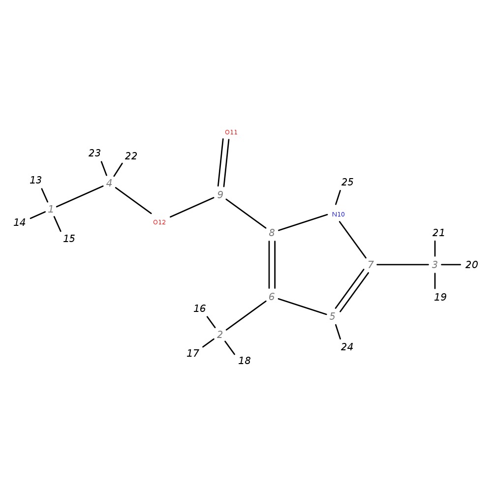 Image for Ethyl 3-Methyl-5-Methylpyrrole-2-Carboxylate; Ei-B; Ms