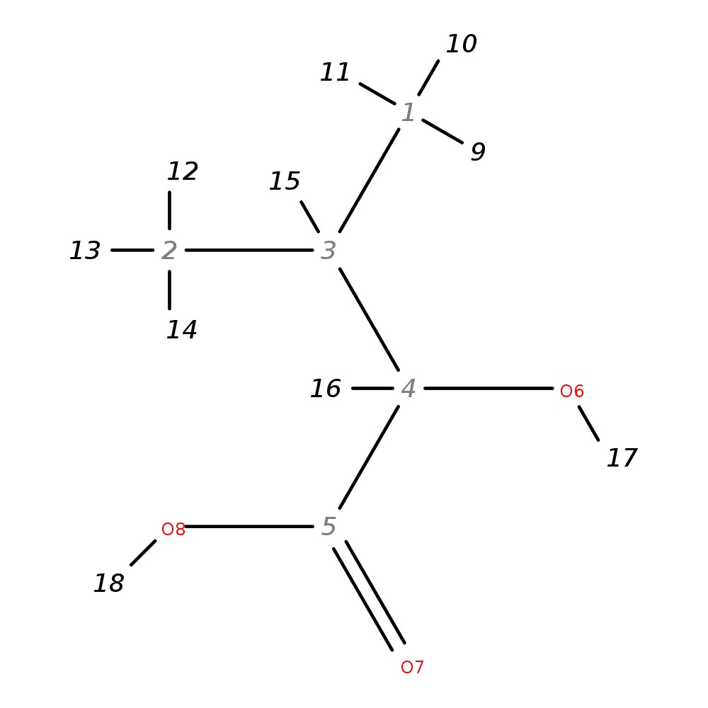 Image for Alpha-Hydroxyisovaleric Acid; Lc-Esi-It; Ms2; M/Z: 117.1; [M-H]-